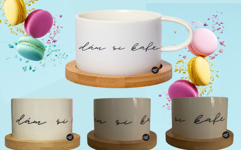 Šálek makronka bez kafe