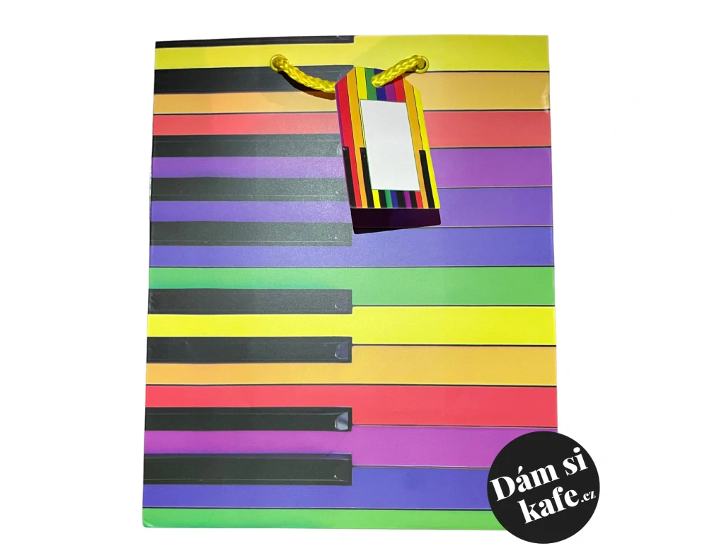 Dárková taška barevná piano/ klavír