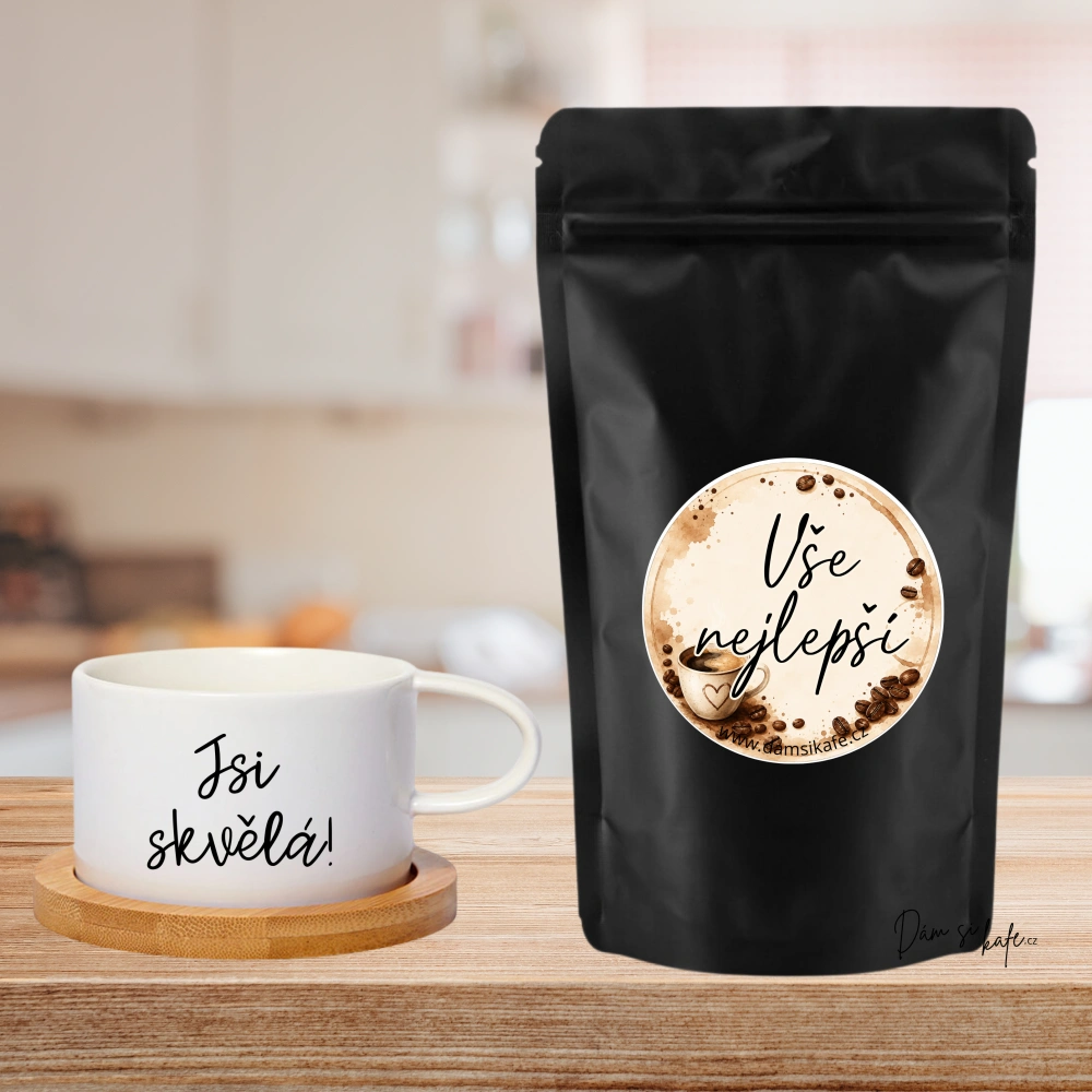 Dám si kafe Ochucená zrnková káva Vše nejlepší 60g
