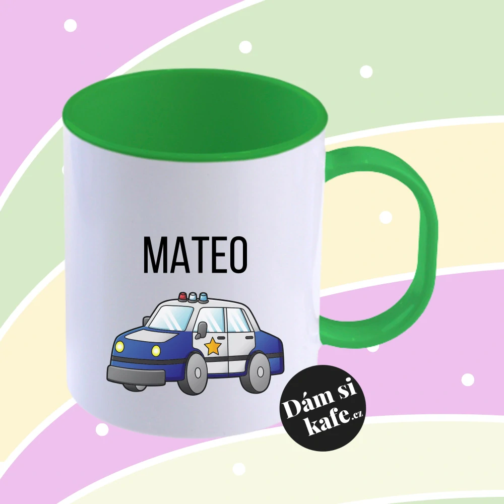 Plastový hrnek Policejní autíčko
