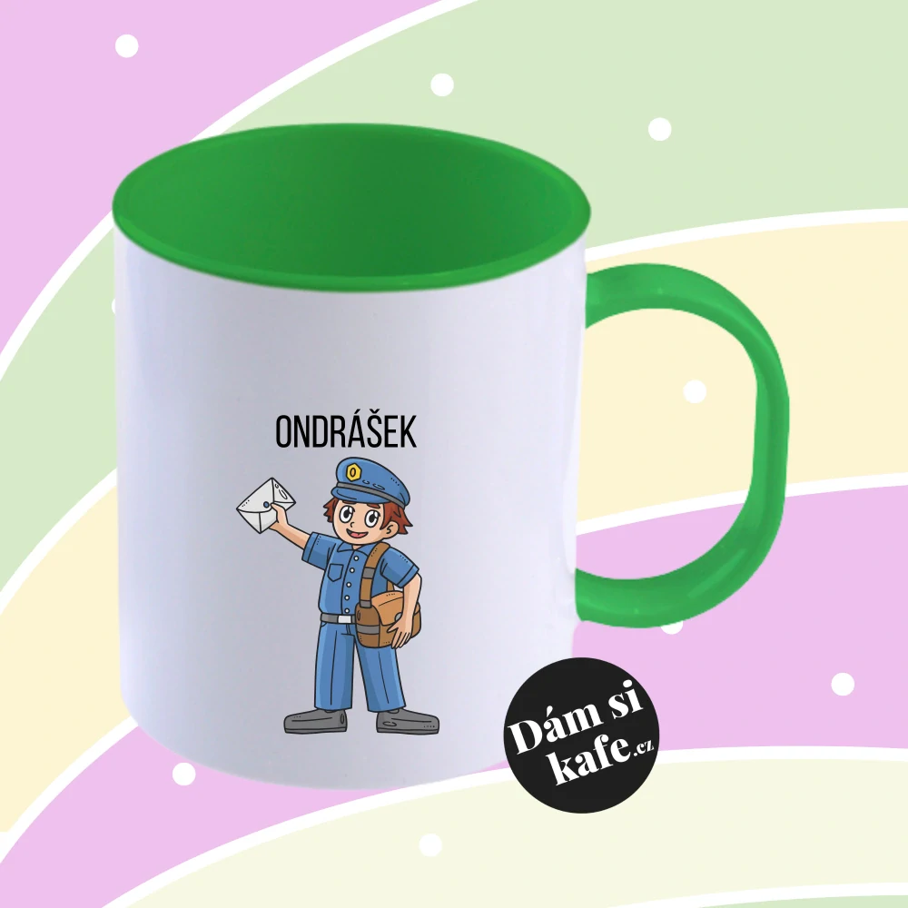 Plastový hrnek Pošťák