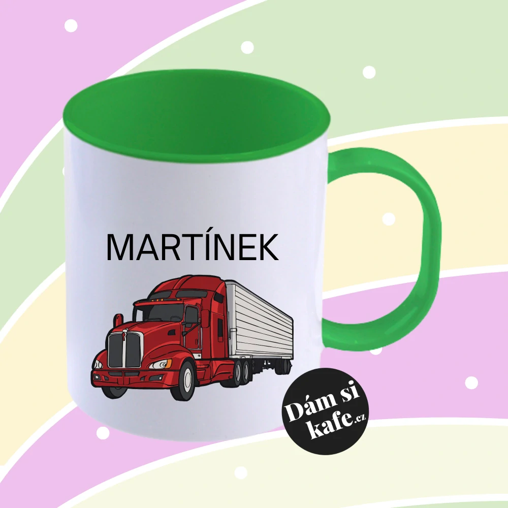 Plastový hrnek s kamionem