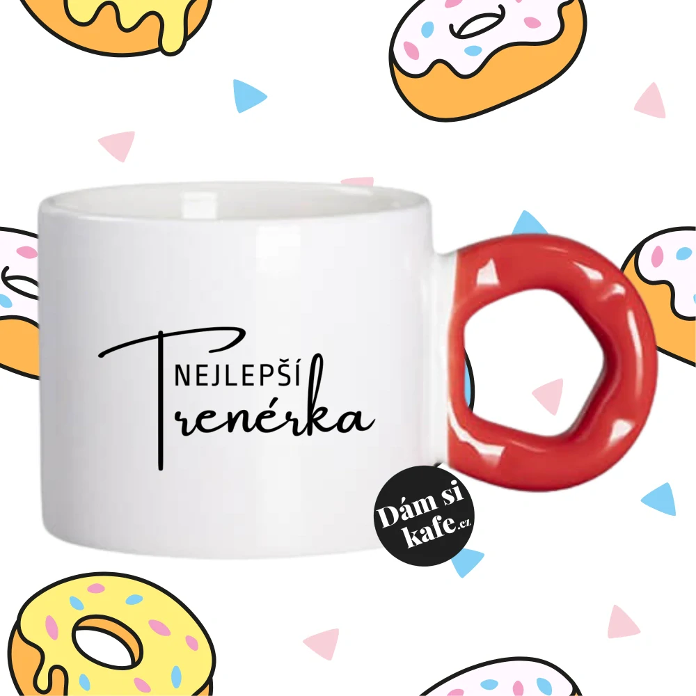 Hrnek Koblížek s koblihovým (donut) uchem Nejlepší trenérka