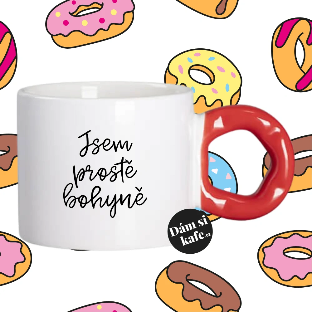 Hrnek Koblížek s koblihovým (donut) uchem Jsem prostě bohyně