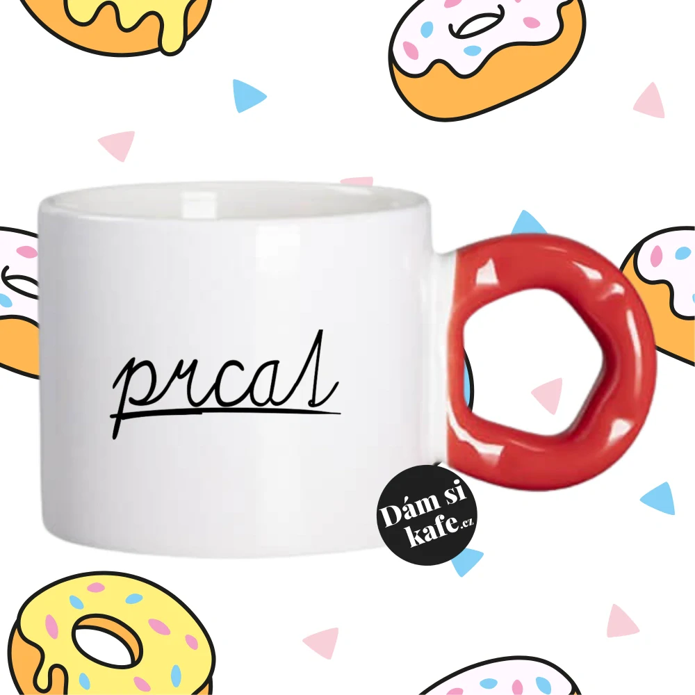 Hrnek Koblížek s koblihovým (donut) uchem Prcat