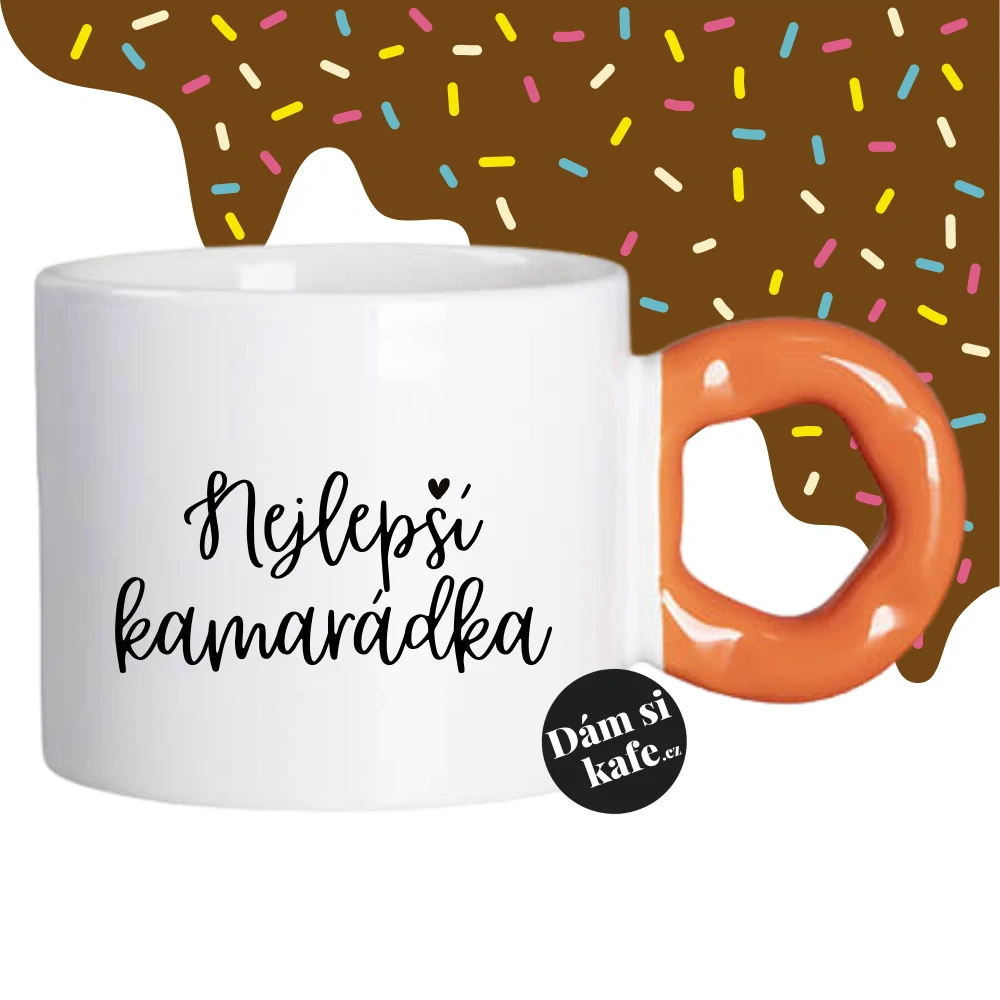 Hrnek Koblížek s koblihovým (donut) uchem Nejlepší kamarádka
