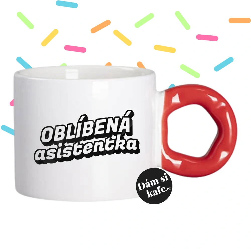 Hrnek Koblížek s koblihovým (donut) uchem Oblíbená asistentka