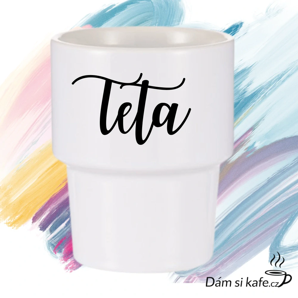 Designový keramický kelímek bez ucha „Teta“ (360 ml)