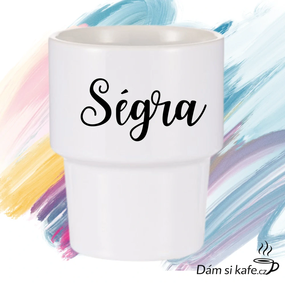 Designový keramický kelímek bez ucha „Ségra“ (360 ml)