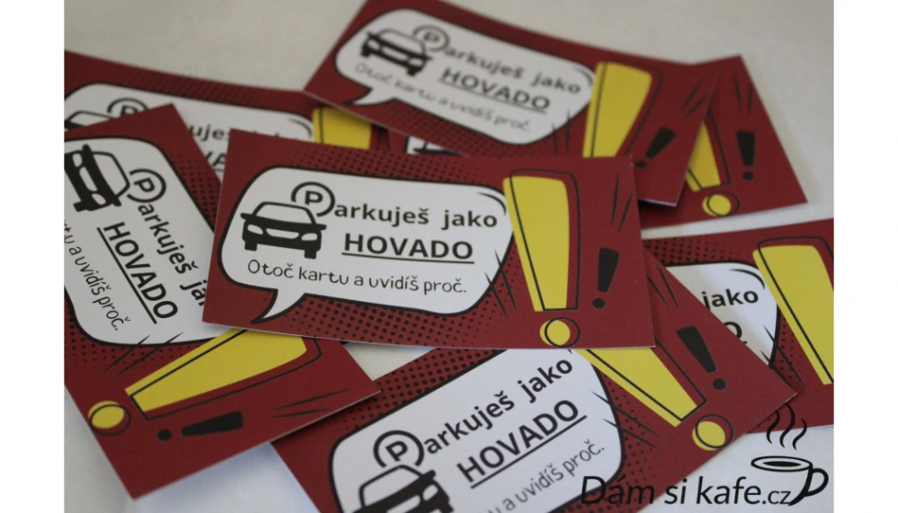 Parkovací kartička „Parkuješ jako hovado“ 30ks