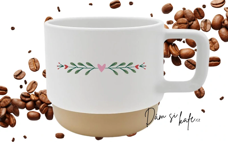 Keramický hrnek Barista – Růžové srdíčko