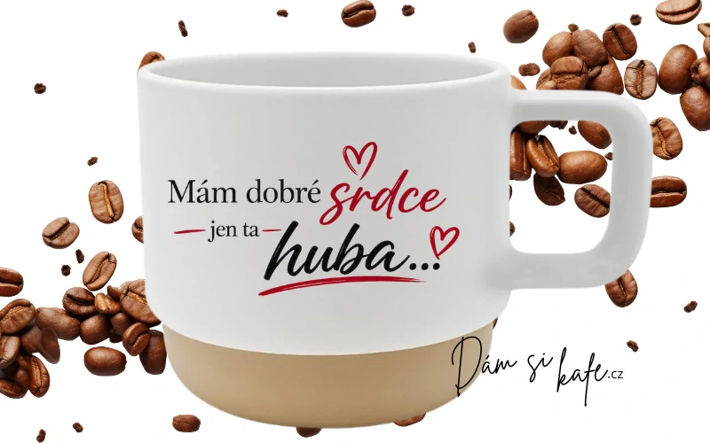 Keramický hrnek Barista – Mám dobré srdce, jen ta huba...