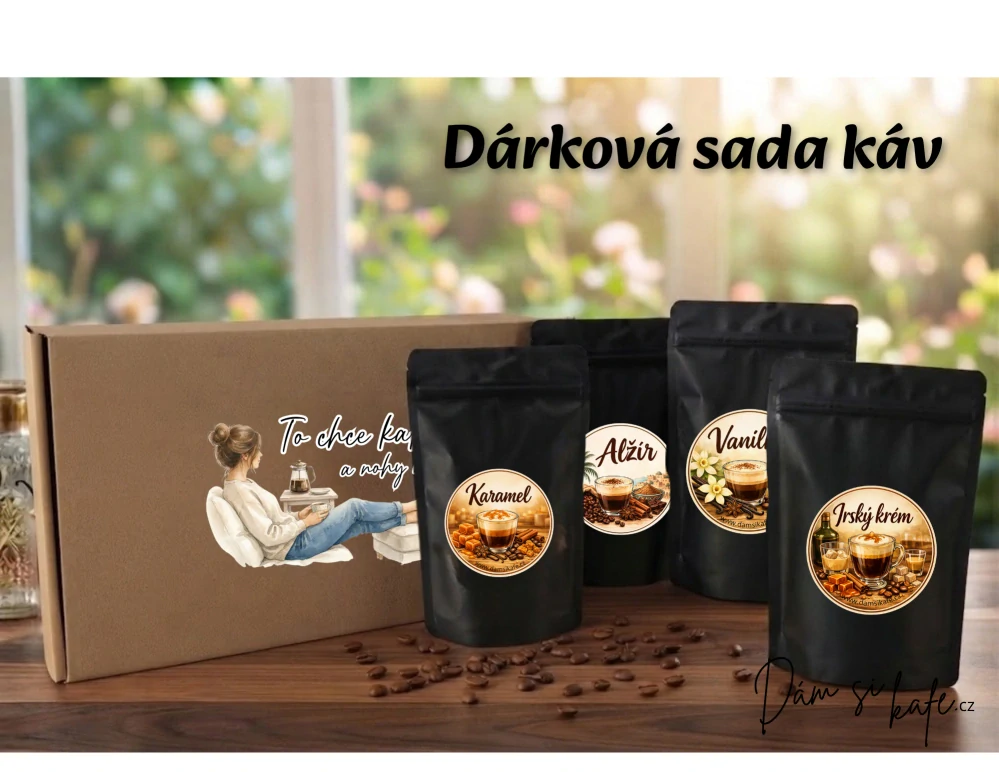☕ Dárková sada káv „To chce kafe a nohy nahoru“