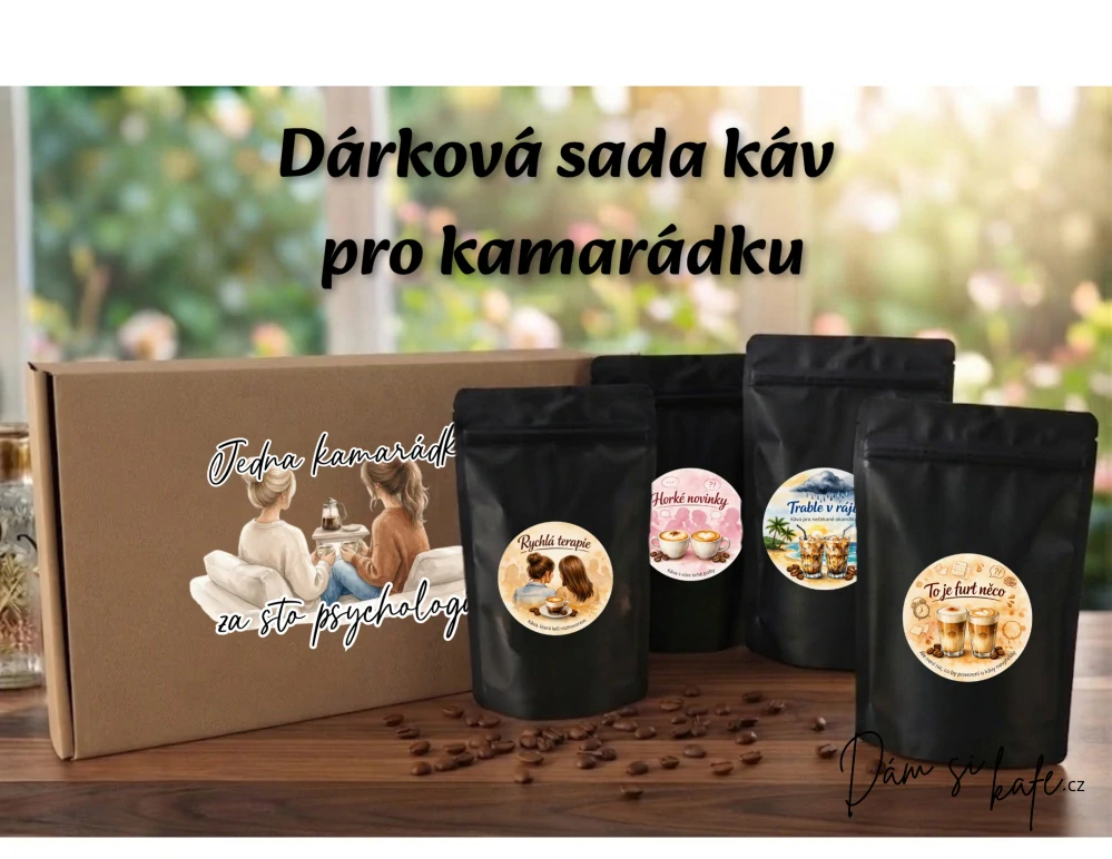 ☕ Dárková sada káv „Jedna kamarádka za sto psychologů“