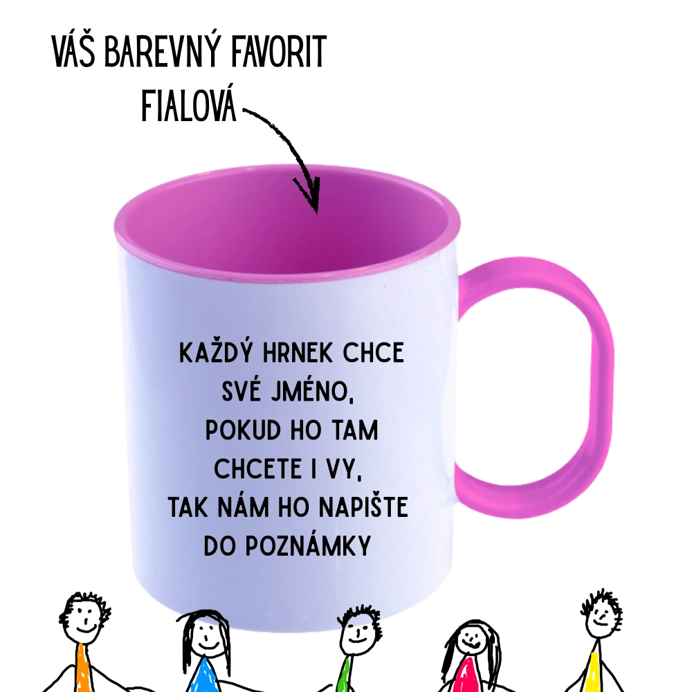 Dětský plastový hrnek „Mikulášská trojice“ – s vlastním jménem, nerozbitný (300 ml)