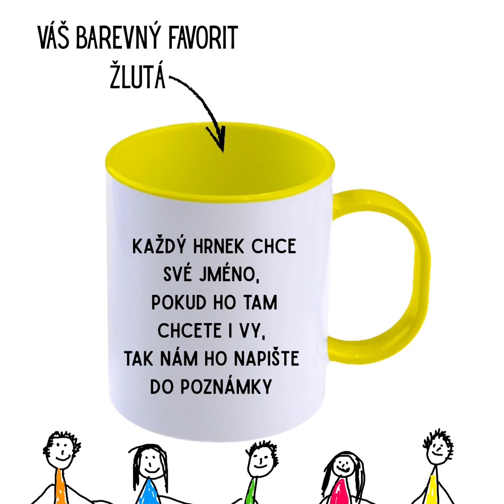 Dětský plastový hrnek „Mikulášská trojice“ – s vlastním jménem, nerozbitný (300 ml)