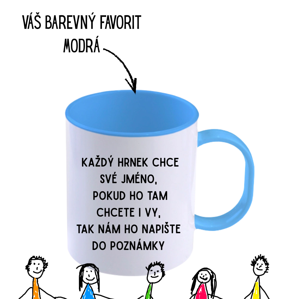 Dětský plastový hrnek „Mikulášská trojice“ – s vlastním jménem, nerozbitný (300 ml)