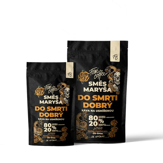 ☕ Dárková káva Káva Maryša – Do smrti dobrý (směs 80 % Arabica a 20 % Robusta) Fixi Coffee