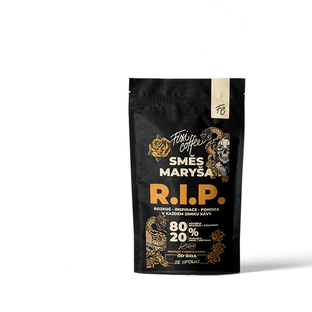 ☕ Dárková káva Káva Maryša – R.I.P. (směs 80 % Arabica a 20 % Robusta) Fixi Coffee