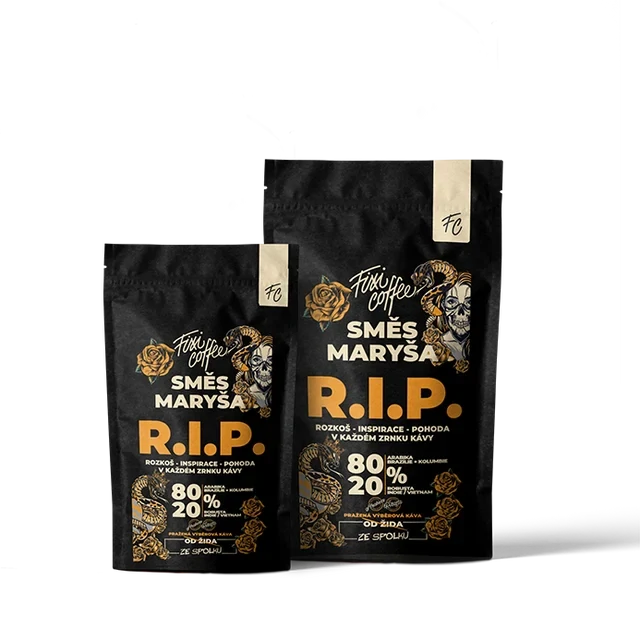 ☕ Dárková káva Káva Maryša – R.I.P. (směs 80 % Arabica a 20 % Robusta) Fixi Coffee