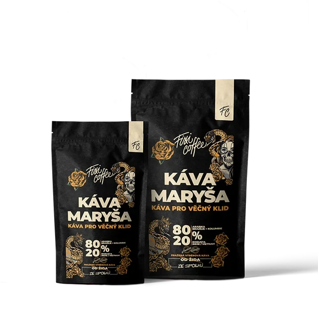 ☕ Dárková káva Káva Maryša – Pro věčný klid (směs 80 % Arabica a 20 % Robusta) Fixi Coffee