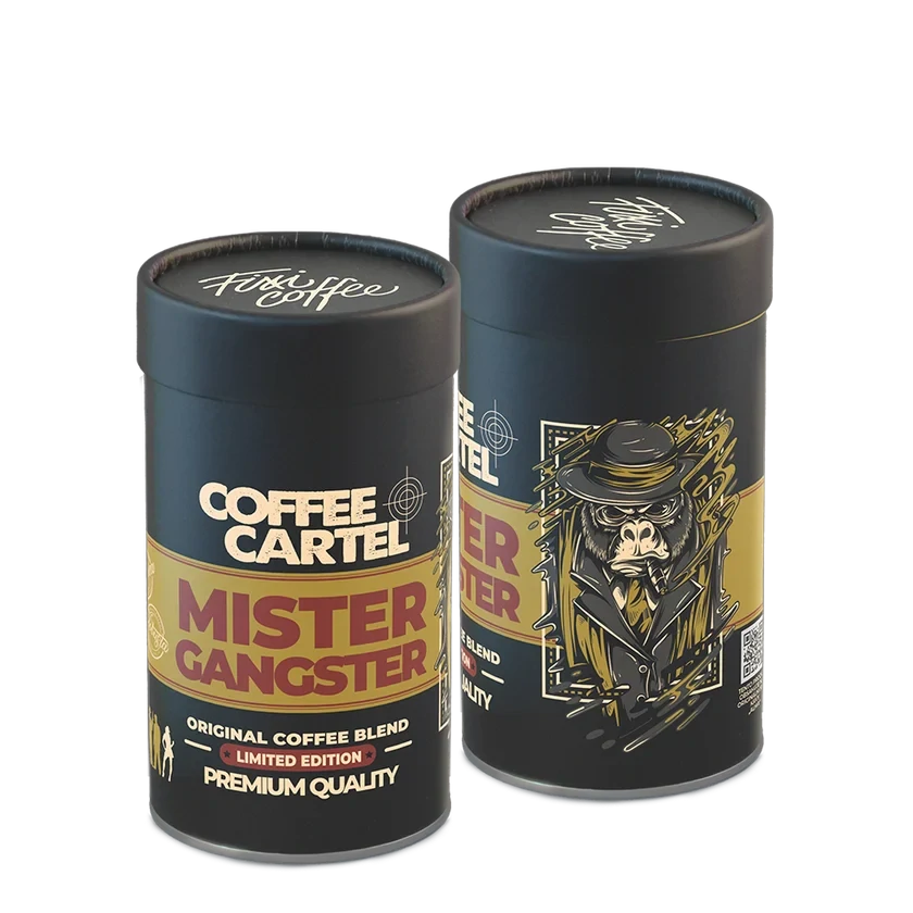 ☕ Dárková káva Mafia – Gangster (směs 60 % Arabica a 40 % Robusta v papírové tubě 250 g) Fixi Coffee