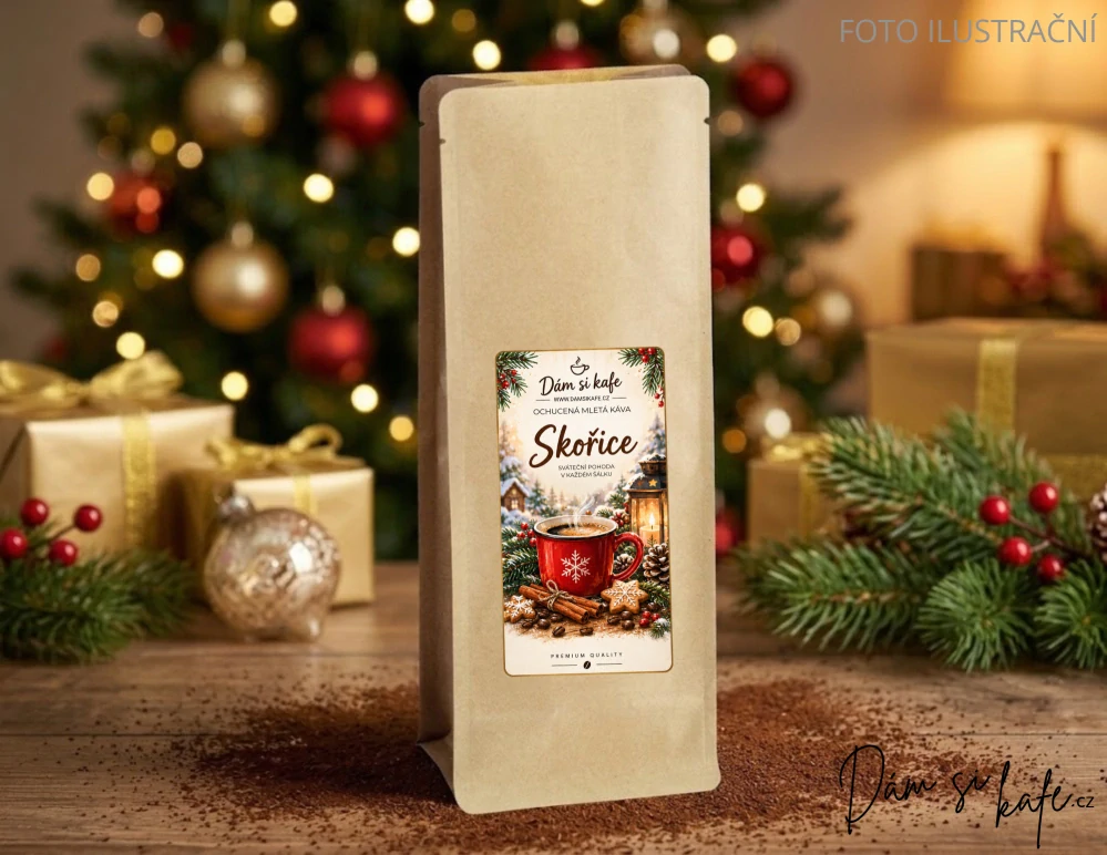 🤎 Mletá ochucená káva Skořice 100g (100% výběrová Arabica) Dám si kafe