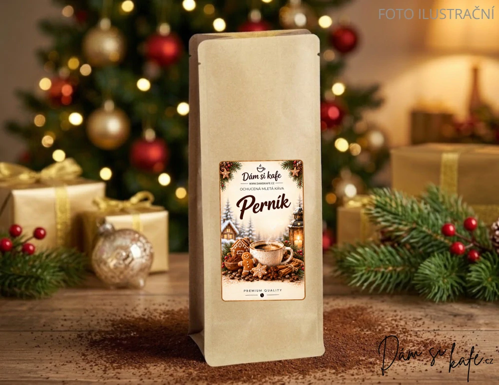 Mletá ochucená káva Perníček 100g (100% výběrová Arabica z Brazílie) Dám si kafe