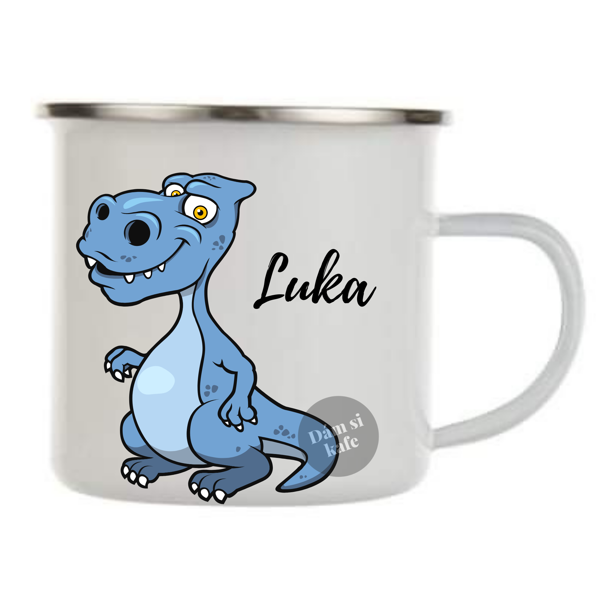 Plecháček Dinosaur modrý 