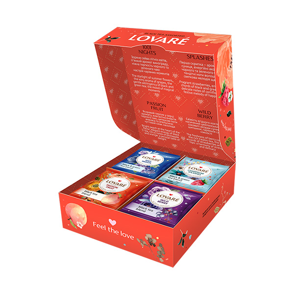 Lovaré Black Tea Assorted, sada čajů (32 sáčků)