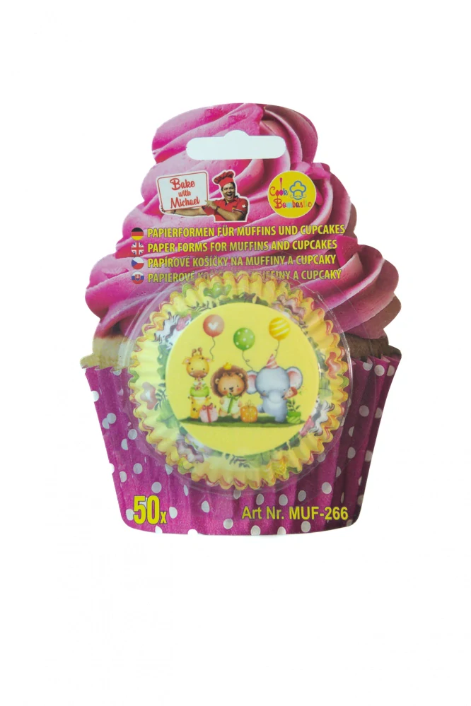 Papírové košíčky na muffiny a cupcakes s motivem zvířátek