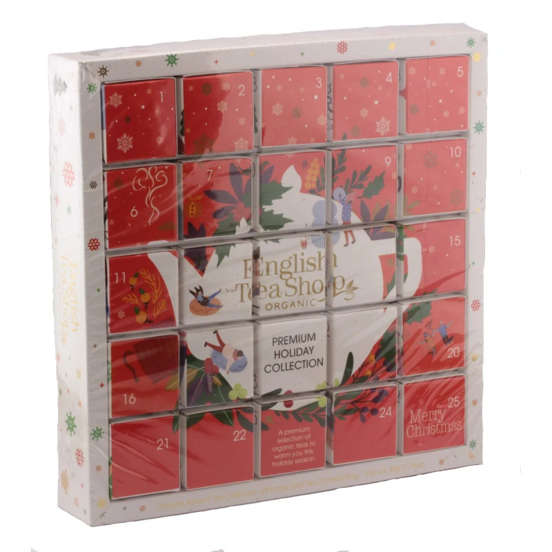 ETS Červený adventní kalendář Puzzle, 25 pyramidek