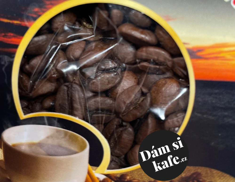 Dám si kafe zrnková káva s příchutí Švýcarská čokoláda 60g 