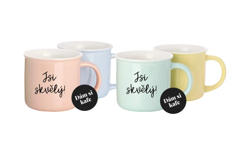 Barevný hrnek Jsi skvělý!
