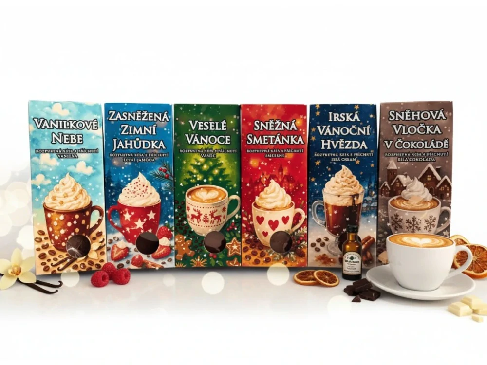 VÁNOČNÍ DÁRKOVÝ SET ROZPUSTNÝCH KÁV 6x40g