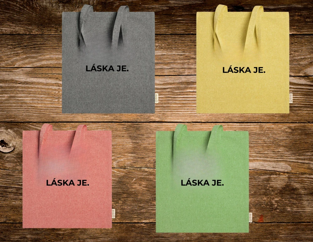 Látková taška velká Láska je.