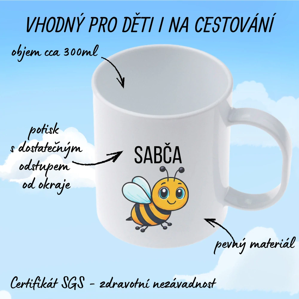 Plastový hrnek Bagr