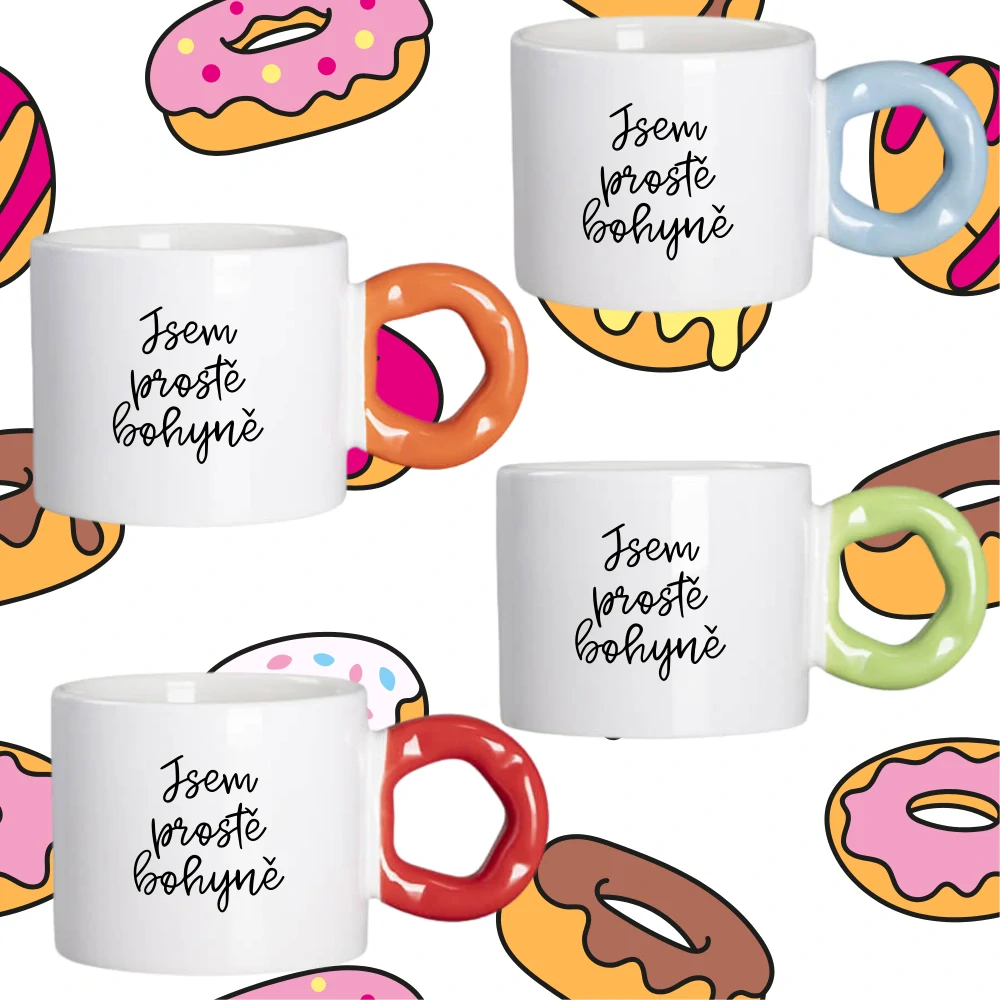 Hrnek Koblížek s koblihovým (donut) uchem Jsem prostě bohyně