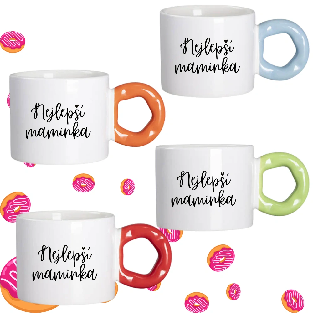 Hrnek Koblížek s koblihovým (donut) uchem Nejlepší maminka