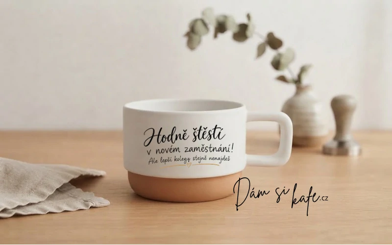 Keramický hrnek Barista – Hodně štěstí v novém zaměstnání