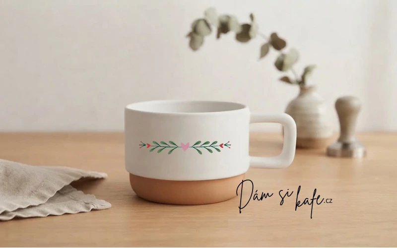 Keramický hrnek Barista – Růžové srdíčko