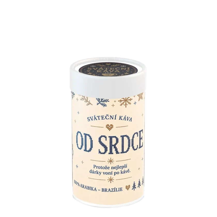 ☕ Sváteční dárková káva „Od srdce“ od Fixi Coffee – 100% výběrová Arabica v papírové tubě