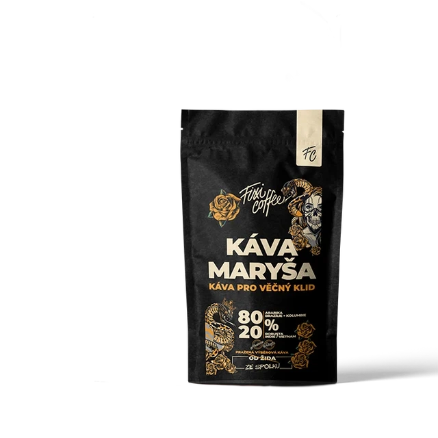 ☕ Dárková káva Káva Maryša – Pro věčný klid (směs 80 % Arabica a 20 % Robusta) Fixi Coffee