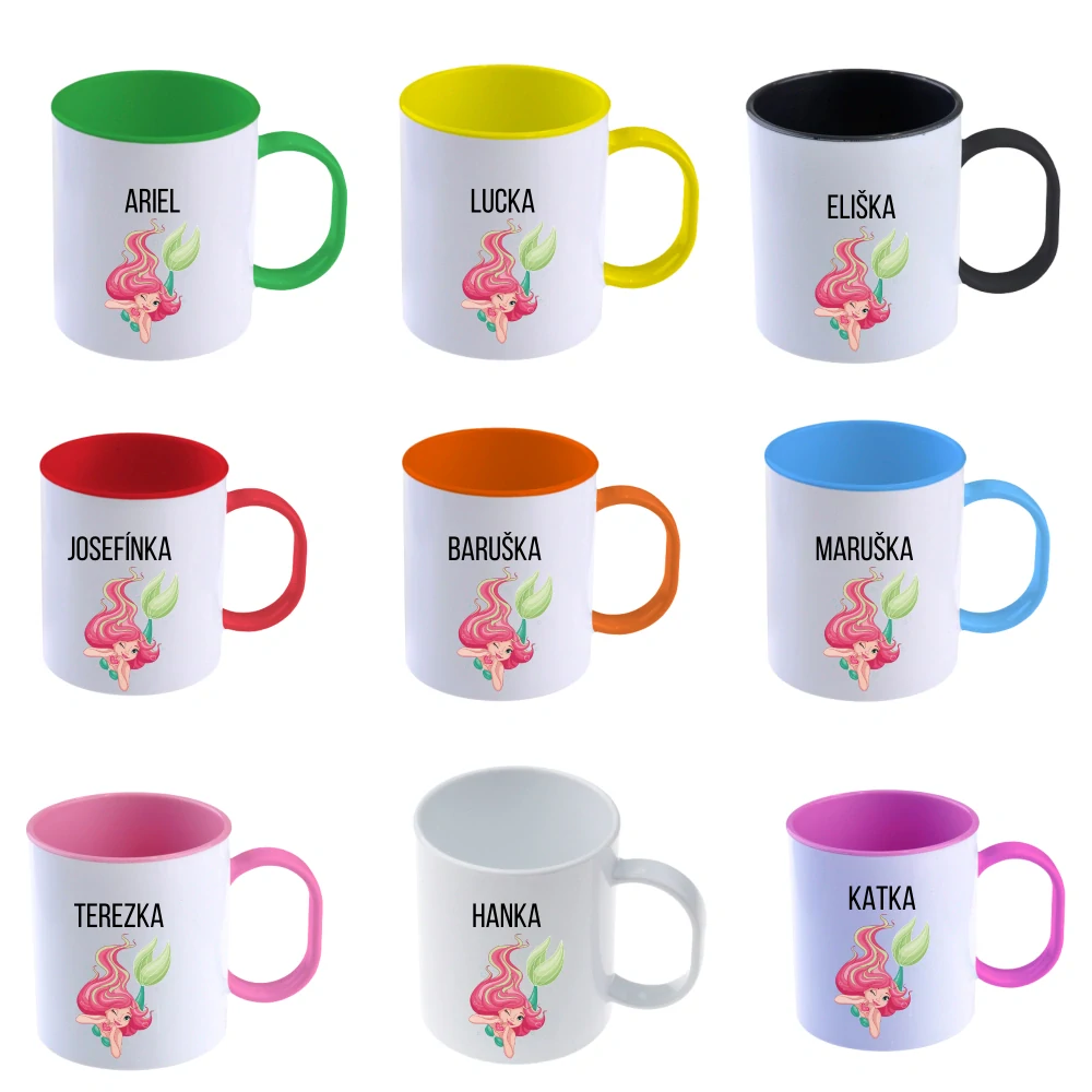Plastový hrnek s mořskou vílou
