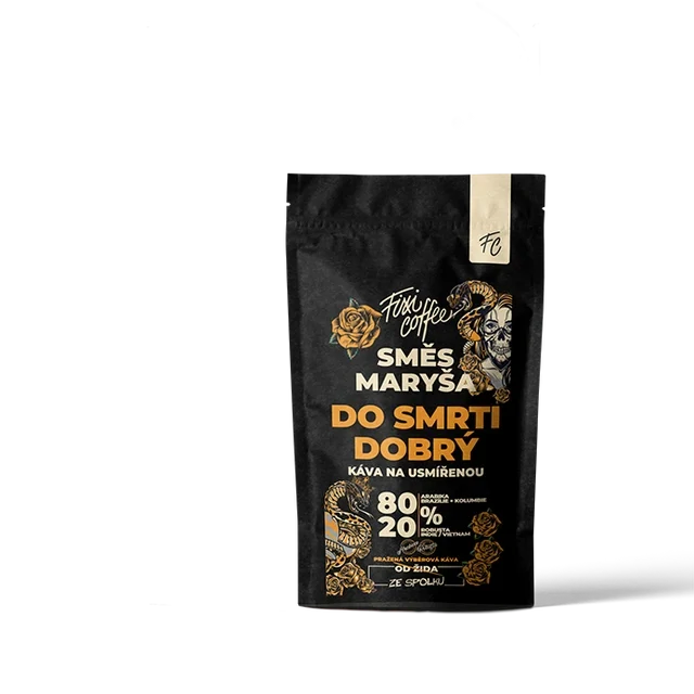 ☕ Dárková káva Káva Maryša – Do smrti dobrý (směs 80 % Arabica a 20 % Robusta) Fixi Coffee