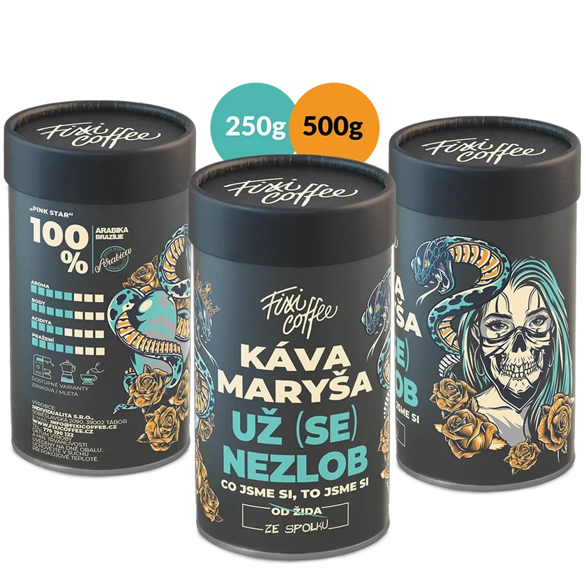 ☕ Dárková káva Káva Maryša – Už (se) nezlob (100% výběrová Arabica) Fixi Coffee