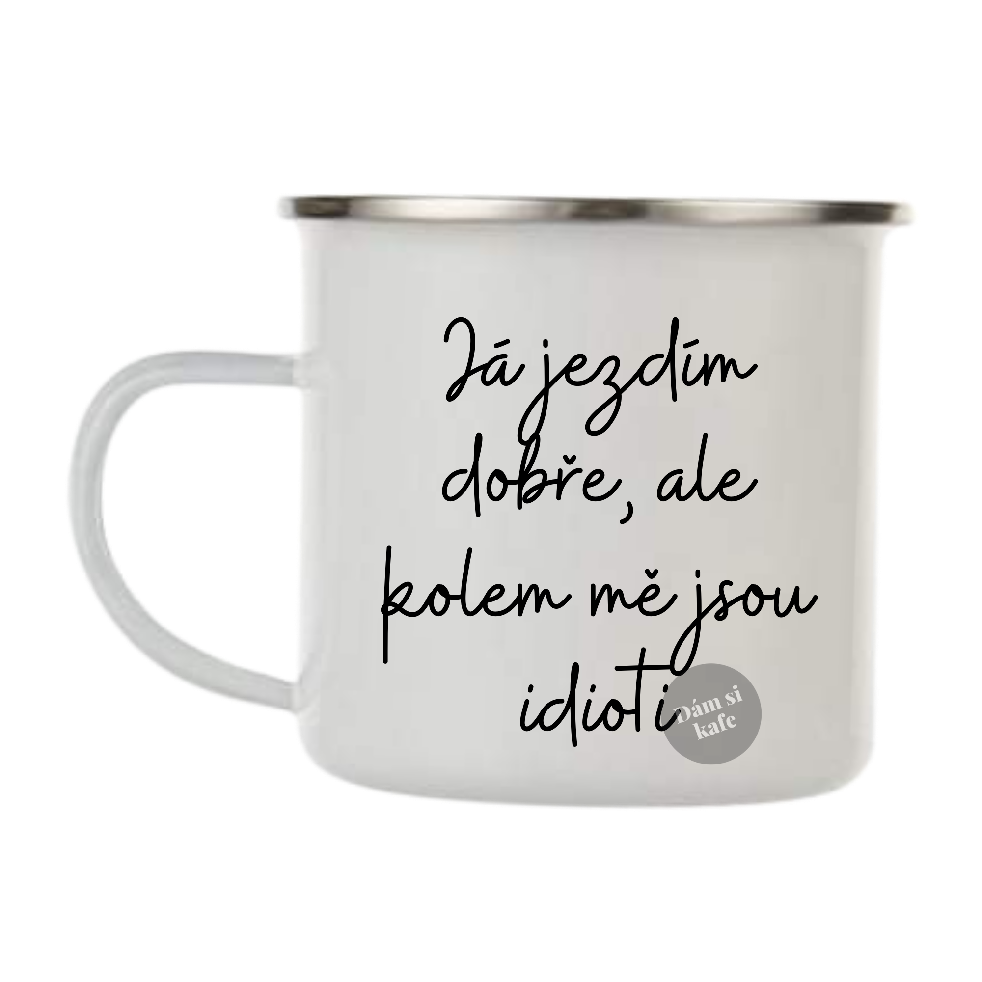 Plecháček s kamionem a textem