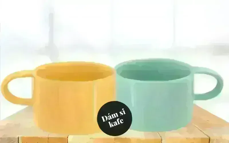 Šálek makronka mini srdíčko