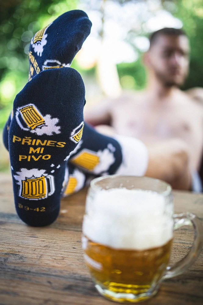 XXL Voxx Ponožky - pivo černé velikost 47-50