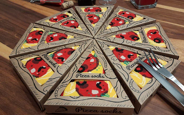 Ponožky Pizza Pepperoni dárkové balení